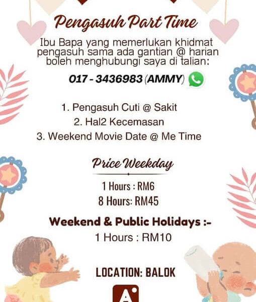 Pengasuh Part Time Balok, Kuantan